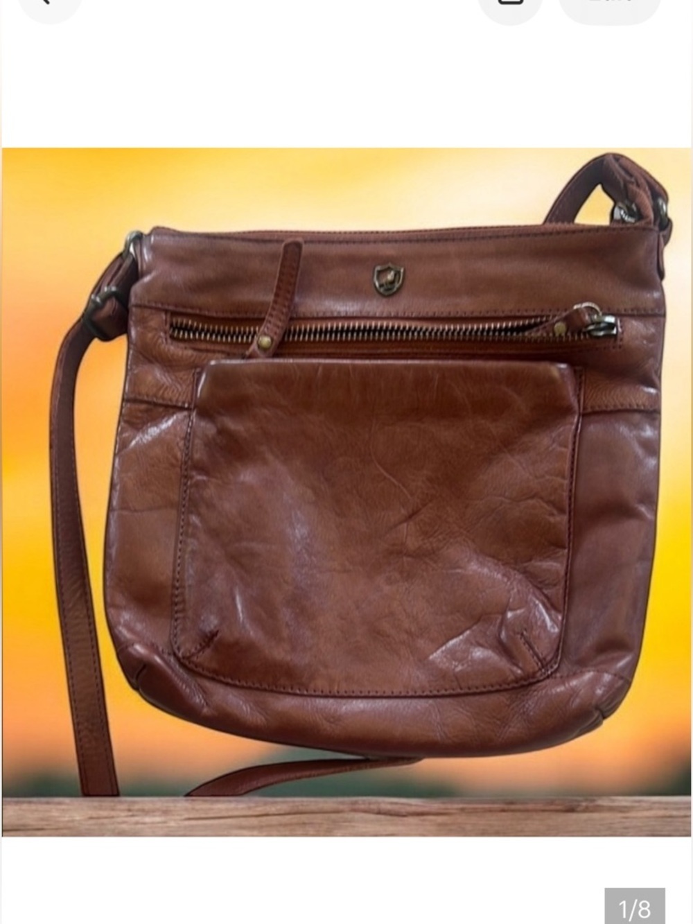 Cochin. Brown Leather Crossbody Bag with Vintage Appeal